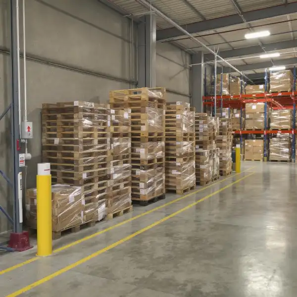 Очистка складской зоны хранения с паллетами